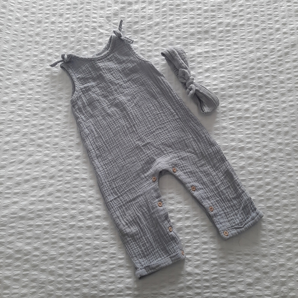 Baby Muslin Cotton Romper 12 Months
